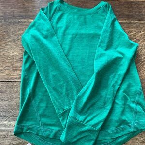 Primary Green Long Sleeve Kids Tee